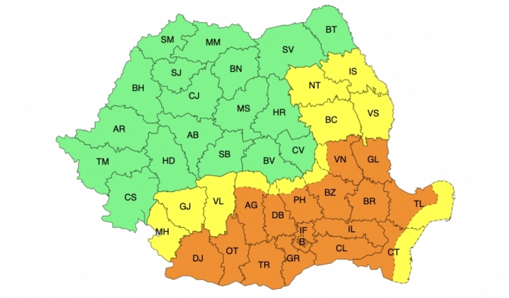 Cod galben și portocaliu de caniculă, în mai multe zone din țară. Este vizată și Dobrogea