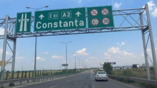 Se circulă pe un carosabil parțial umed pe autostrada A2 București-Constanța