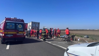 Accident ruter grav în județul Constanța, pe Autostrada A4 Ovidiu-Agigea