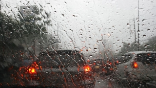 Ploaie torenţială  Pericol de acvaplanare pe A2. Vizibilitate, sub 100 de metri