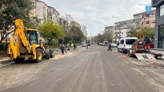 Continuă reabilitarea străzii Suceava din Constanța. Trafic auto restricționat total