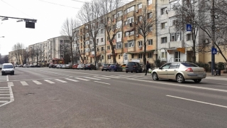 Trecere de pietoni cu scuar pe strada Soveja din Constanța