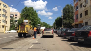 Atenție, șoferi! Ambuteiaj pe strada Soveja din cauza lucrărilor