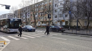 O nouă trecere de pietoni cu scuar, amenajată pe strada Soveja din Constanța