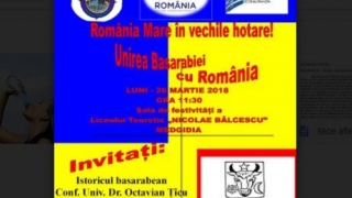 Unirea Basarabiei cu România, în mijlocul elevilor din Medgidia
