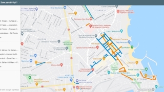 Hartă interactivă pentru vizualizarea distinctă a parcărilor din Constanța